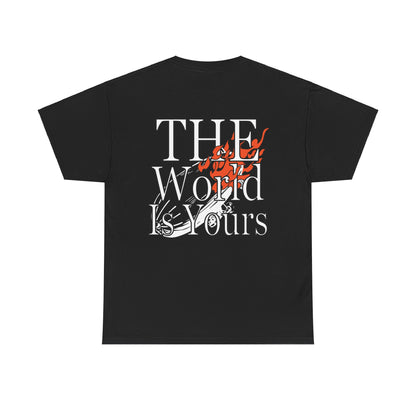 BTF Industries "The World is Yours" tee.